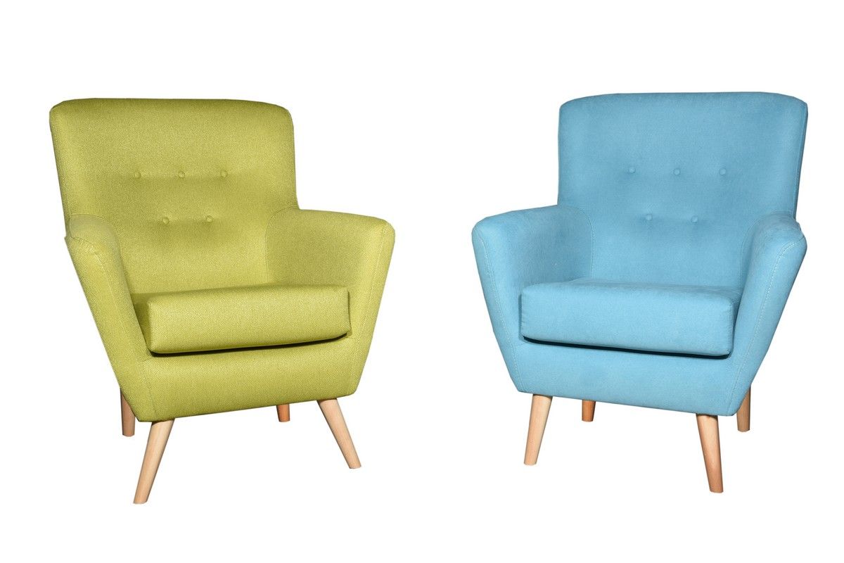 Butaca Portugal tapizada en varias telas. - Imagen 3