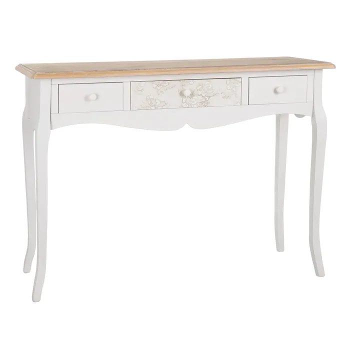 Consola Clásica en blanca y tapa madera - Imagen 2