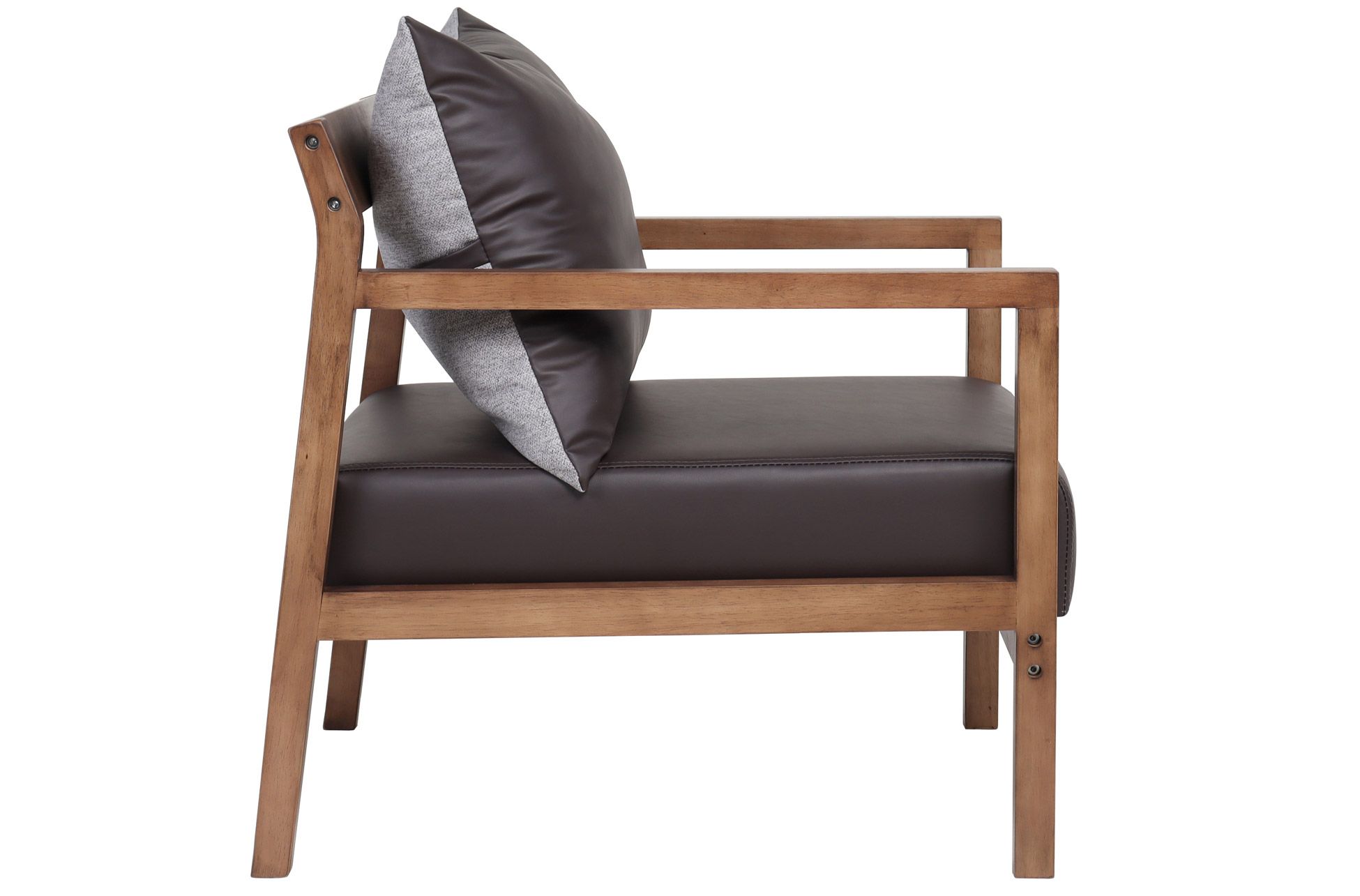 Butaca AME Madera maciza con símil de piel - Imagen 2