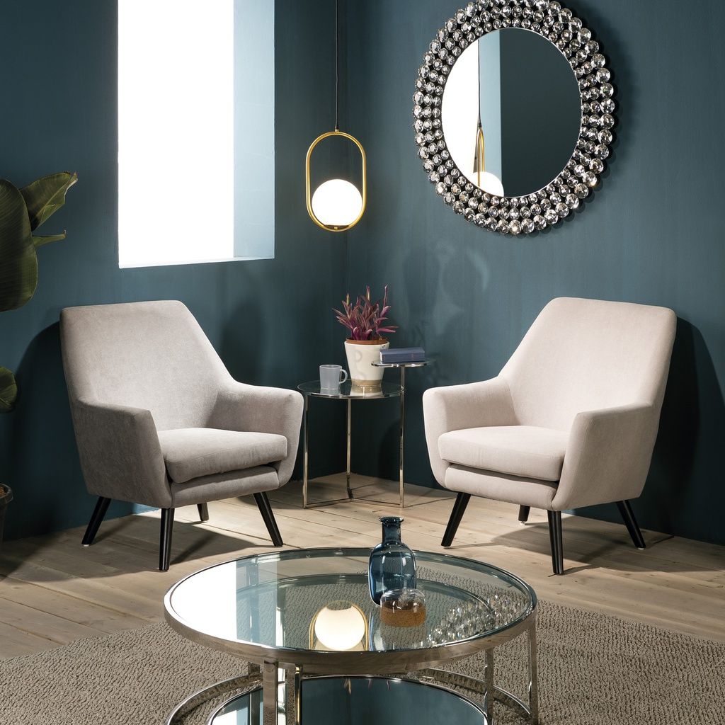 Butaca en tela estilo nórdico. - Imagen 4