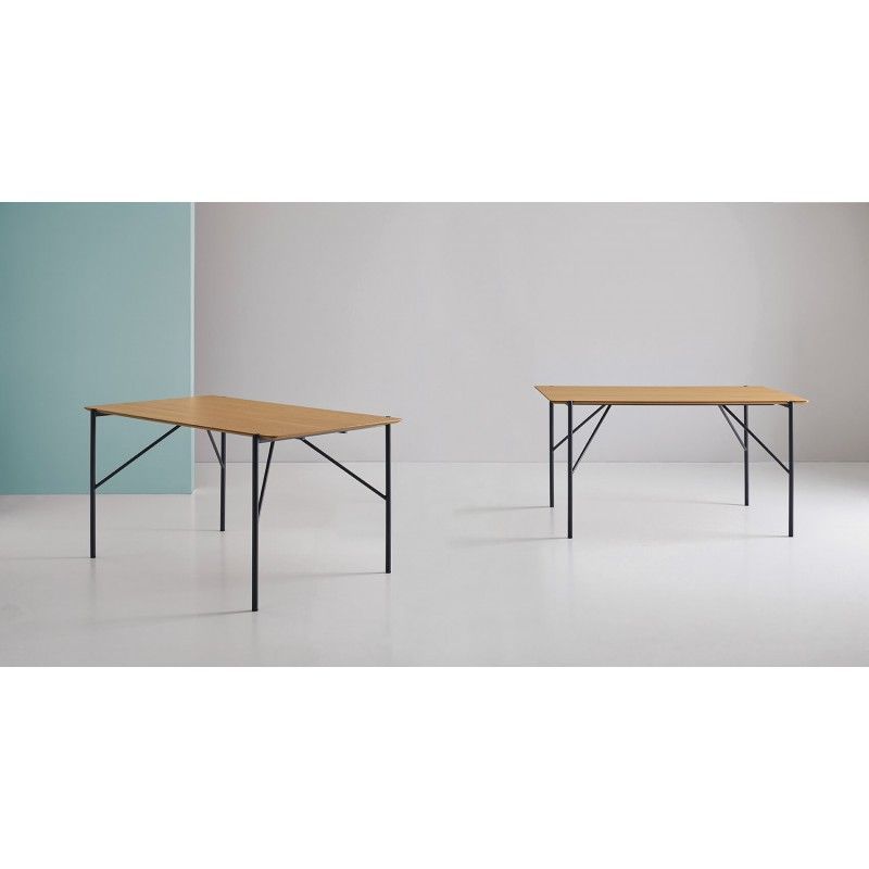 Mesa fija LOTTO 140 roble/negro - Imagen 4